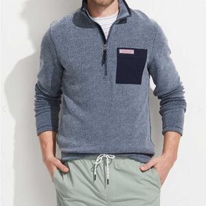 Vineyard Vines Blue Zip Up Sweater